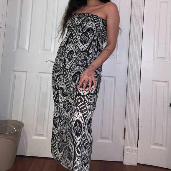 strapless elastic dress